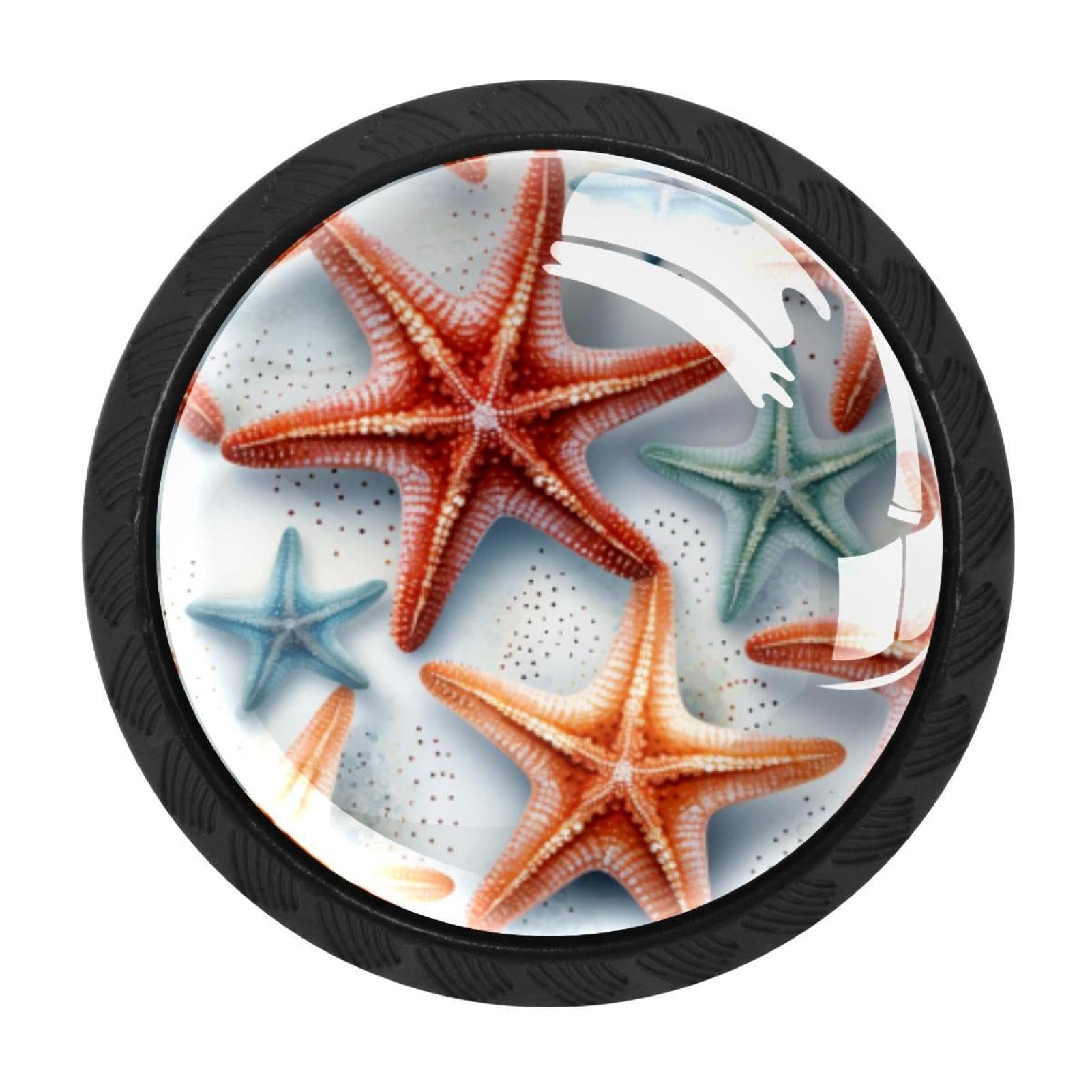 Chenzzzz Multicolored 08 4 Pack Black Starfish Cabinet Pulls Kitchen Cabinet Handles Ideal For Cabinet,Drawer,Cupboard And Wardrobe