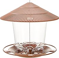 Vista 2 de Comedero para pájaros colgante al aire libre para semillas de aves silvestres, marrón