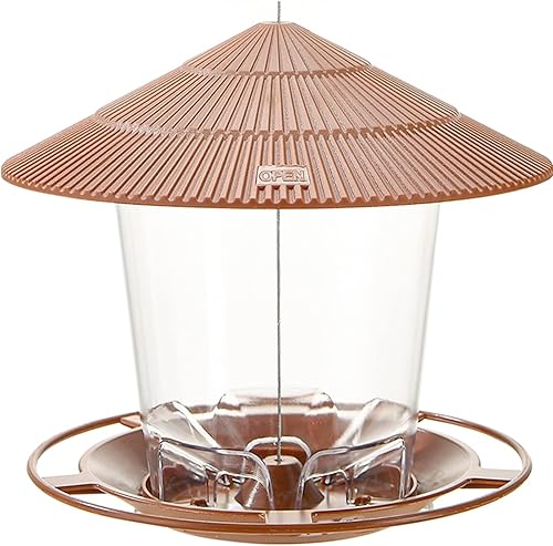 Miniatura 9 de Comedero para pájaros silvestres, semillero para exteriores, a prueba de ardillas, decoración para jardín y patio, para los observadores de aves