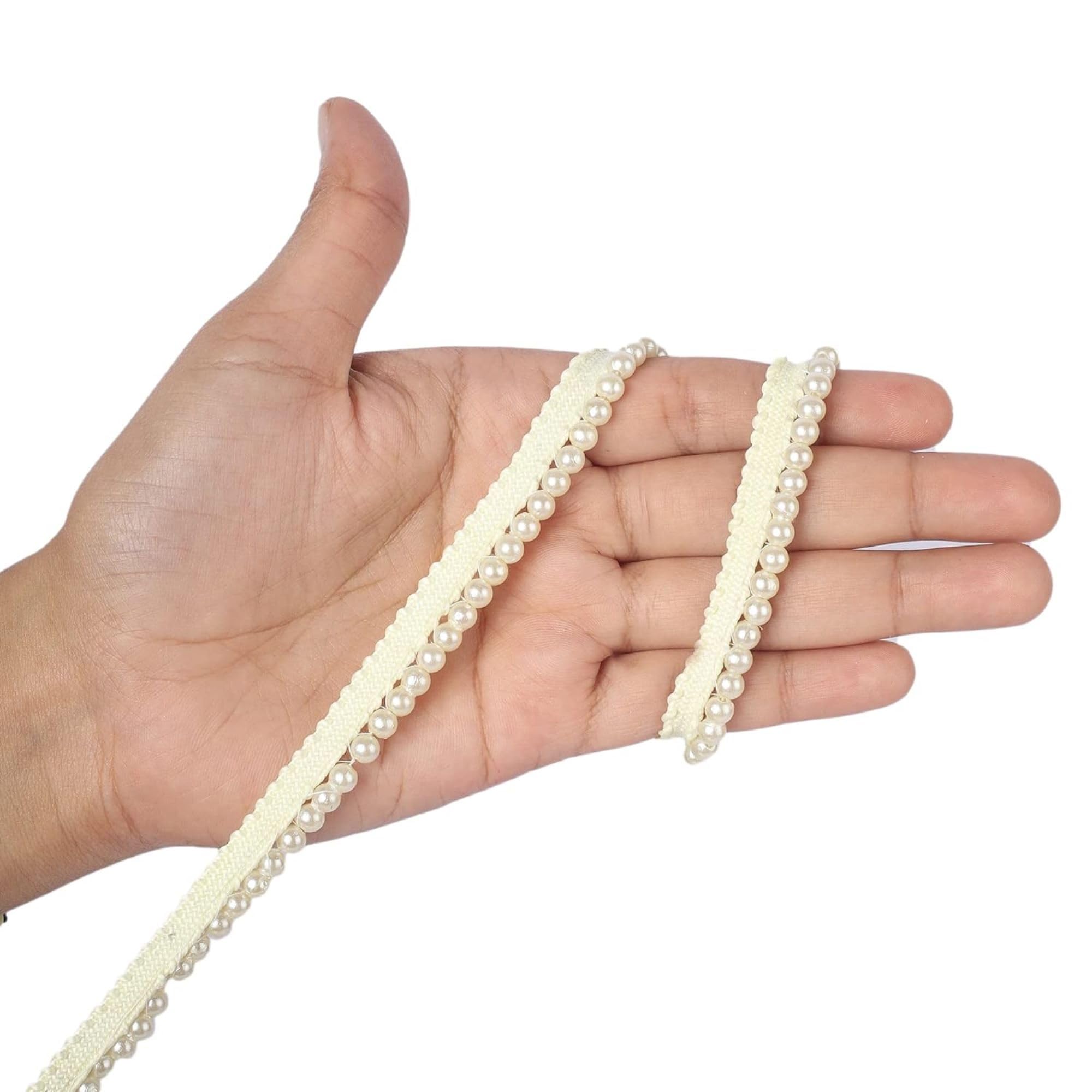 MS ZARIWALA Moti Lace Border for Dresses, Kurtis, Dupattas, Bags