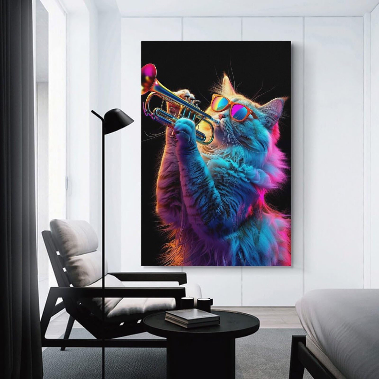 Junmoney Home Decor Wall Art Ragdoll Trumpet, 08x12inch(20x30cm), for Workspace Walls, Study Corners Or Bedrooms, A Smart Decor Choice for Study Walls