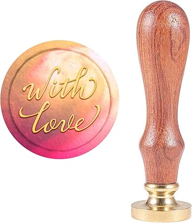 Amazon Co Jp Craspire シーリングスタンプ With Love ワックスシールスタンプ シーリングワックス 取り外し可能な 25mm ブラスヘッド ウッドハンドル 蝋封 復古風 洋式 結婚式 告白 招待状 誕生日の封筒の装飾 Diy用 手芸用品 文房具 オフィス用品
