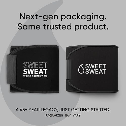 Vista 37 de Sports Research - Faja reductora de cintura Sweet Sweat, la banda de sudoración aumenta la temperatura del estómago para reducir el peso del agua