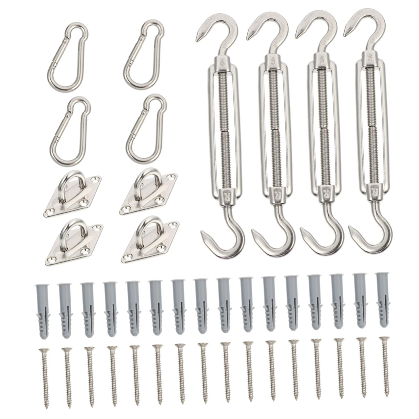 OFFSCH Stainless Steel Turnbuckle Kit for Sun Shade Adjustable Turnbuckle for Shade Sail Mounting