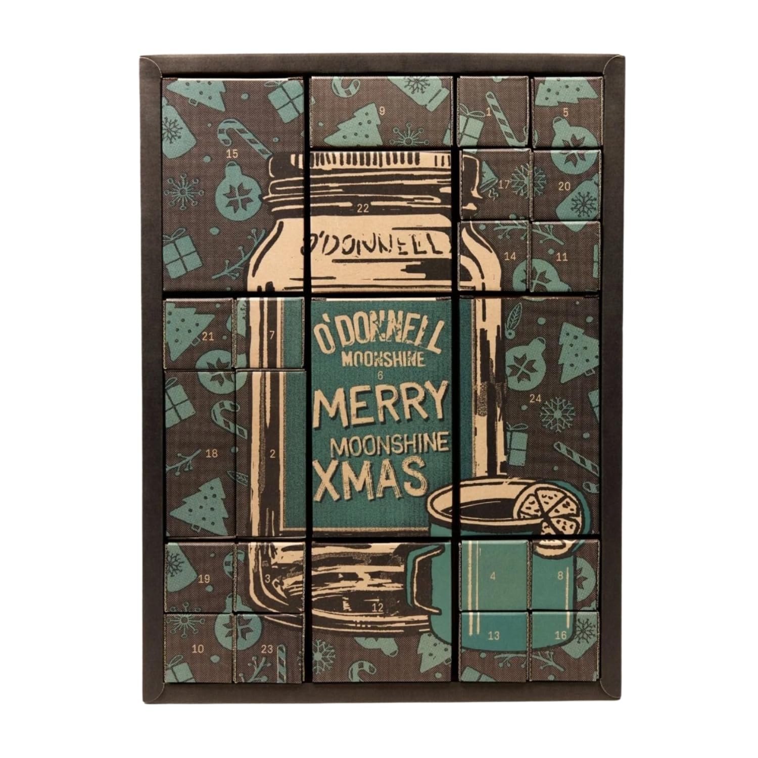 O'Donnell Likör Adventskalender 2025 – Exklusiver Moonshine Advent Calendar Füllung Männer mit Weihnachtslikören (limitierte Auflage) - 24 Überraschungen & Adventsgeschenke Alkohol zum Genießen