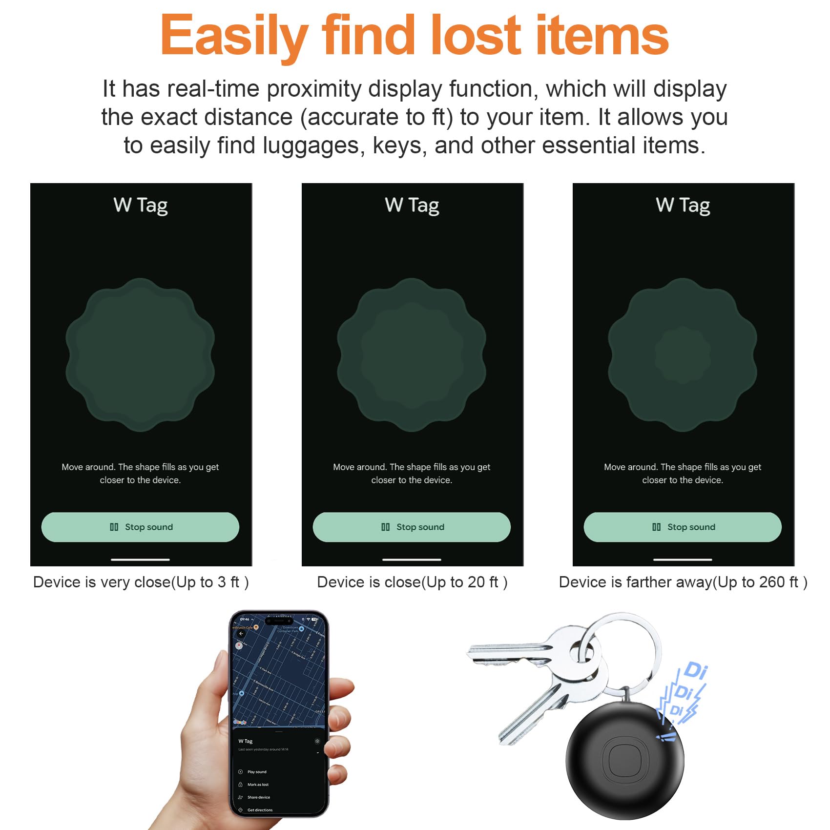 Traceur GPS Voiture sans Abonnement, 2 Pièces Smart Tag Traceur, Compatible avec Android et iOS, Localisateurs D’Objets Bluetooth pour pour Auto, Moto, Vélo, Bagages, IP68 Imperméable