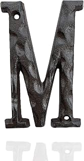 House Letter, 5 Inch High Cast Iron Home Address Letter, Perfect Matching the 5.5 Inch Cast Iron House Numbers (M)