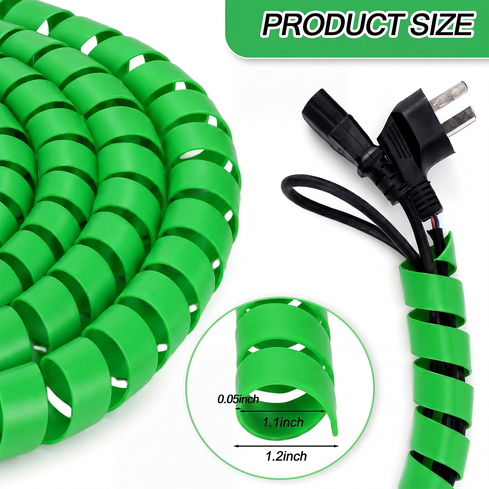 Pangda Gaine de protection en spirale de 7,6 m pour tuyau hydraulique, 2,5 cm, résistante à l'abrasion, pour tuyaux hydrauliques, fils électriques, automobile