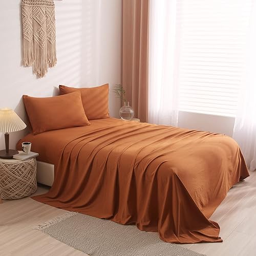 Miniatura 8 de BuLuTu Juego de sábanas de microfibra lavada tamaño Queen extra suaves para cama de tamaño Queen juego de sábanas y fundas de almohada juego de