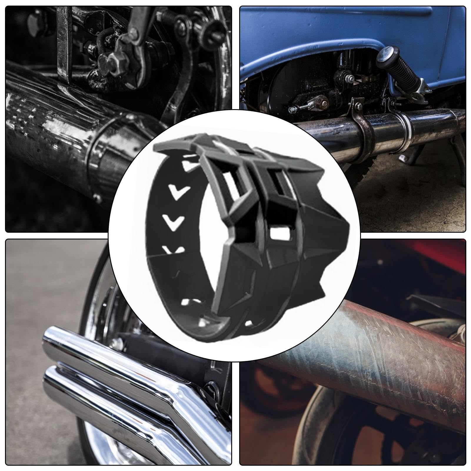 Escudo térmico de motocicleta para piernas, escudo térmico de silenciador | Cubierta protectora de silicona para tubo de escape - Cubierta antiescaldadura para tubo de escape, cubierta para