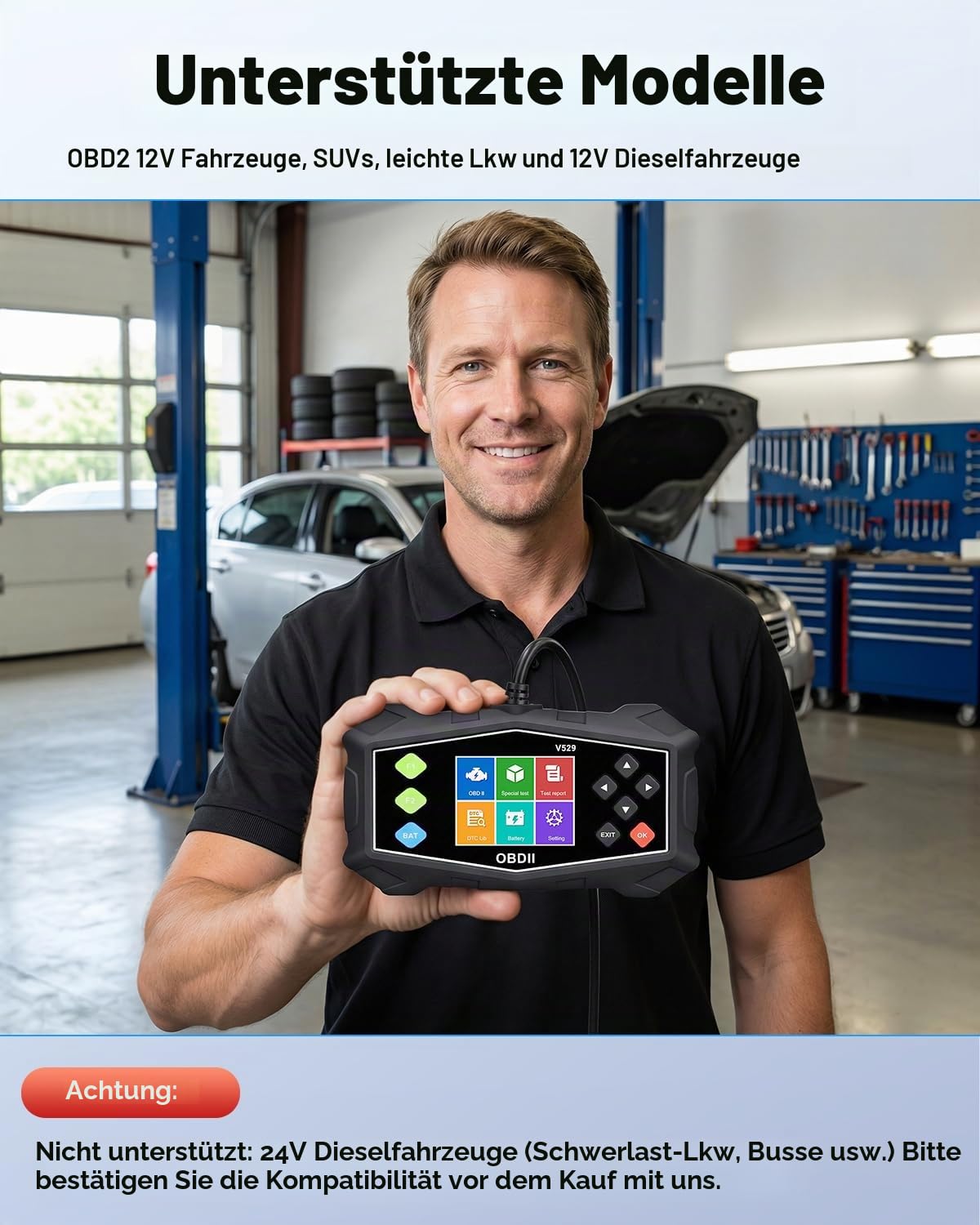 OBD2 diagnosegerät mit LCD-Display EIN 2,8-Zoll-Display Farbbildschirm