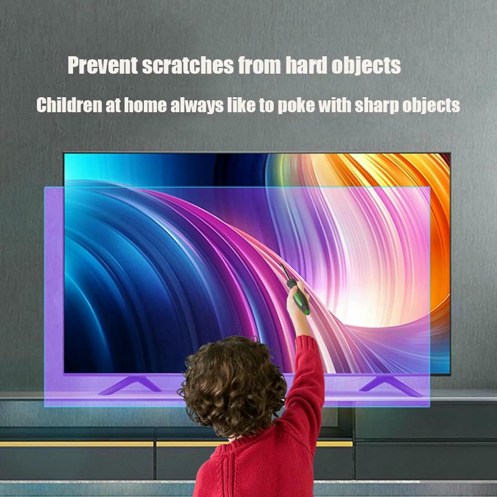 Película de filtro antirreflectante antiluz azul a prueba de polvo para pantallas de TV de 32 a 75 pulgadas, protección ocular para televisores LCD, LED, 4K OLED y QLED HDTV
