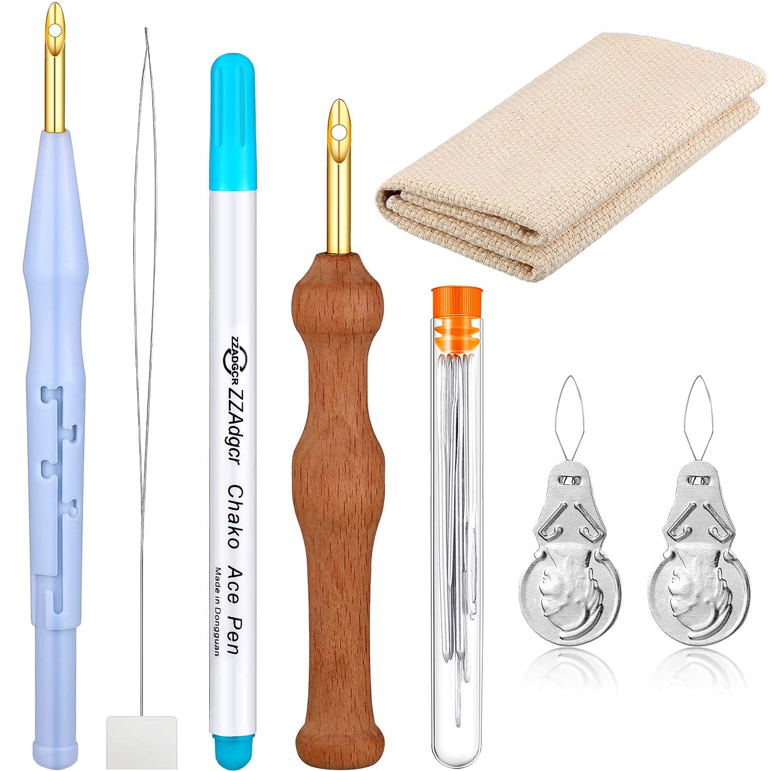 HASTHIP® 17 Pieces Fullset Punch Needle Embroidery Starter Kits Rug Punch Needle Tool Threader Fabric Embroidery Hoop Yarn Punch Needle for Beginner (B09JNMMQ4M) Amazon Price History, Amazon Price Tracker