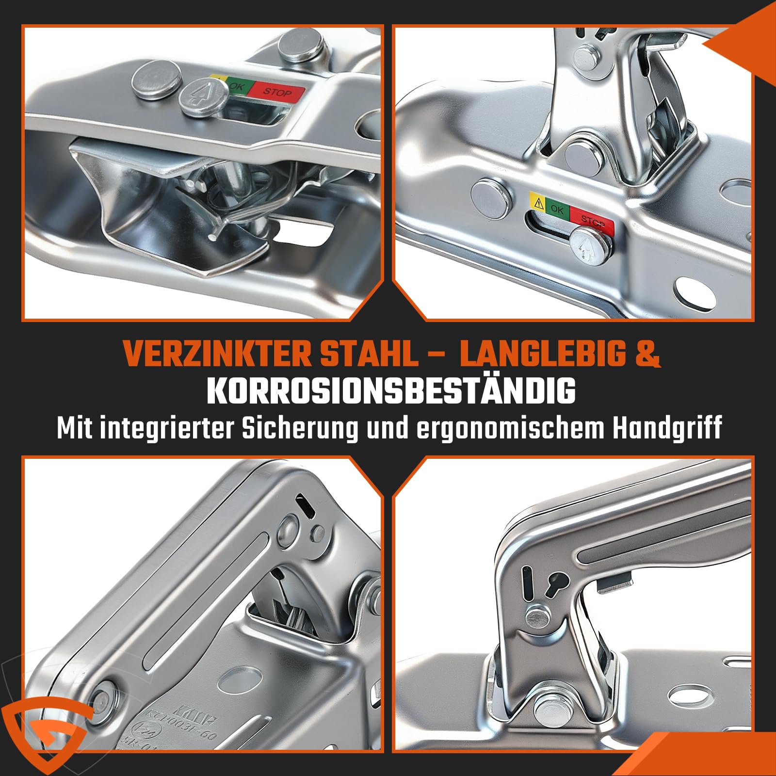 GEARMONSTER Zugkugelkupplung 800KG 50x60mm Universal Anhängerkupplung