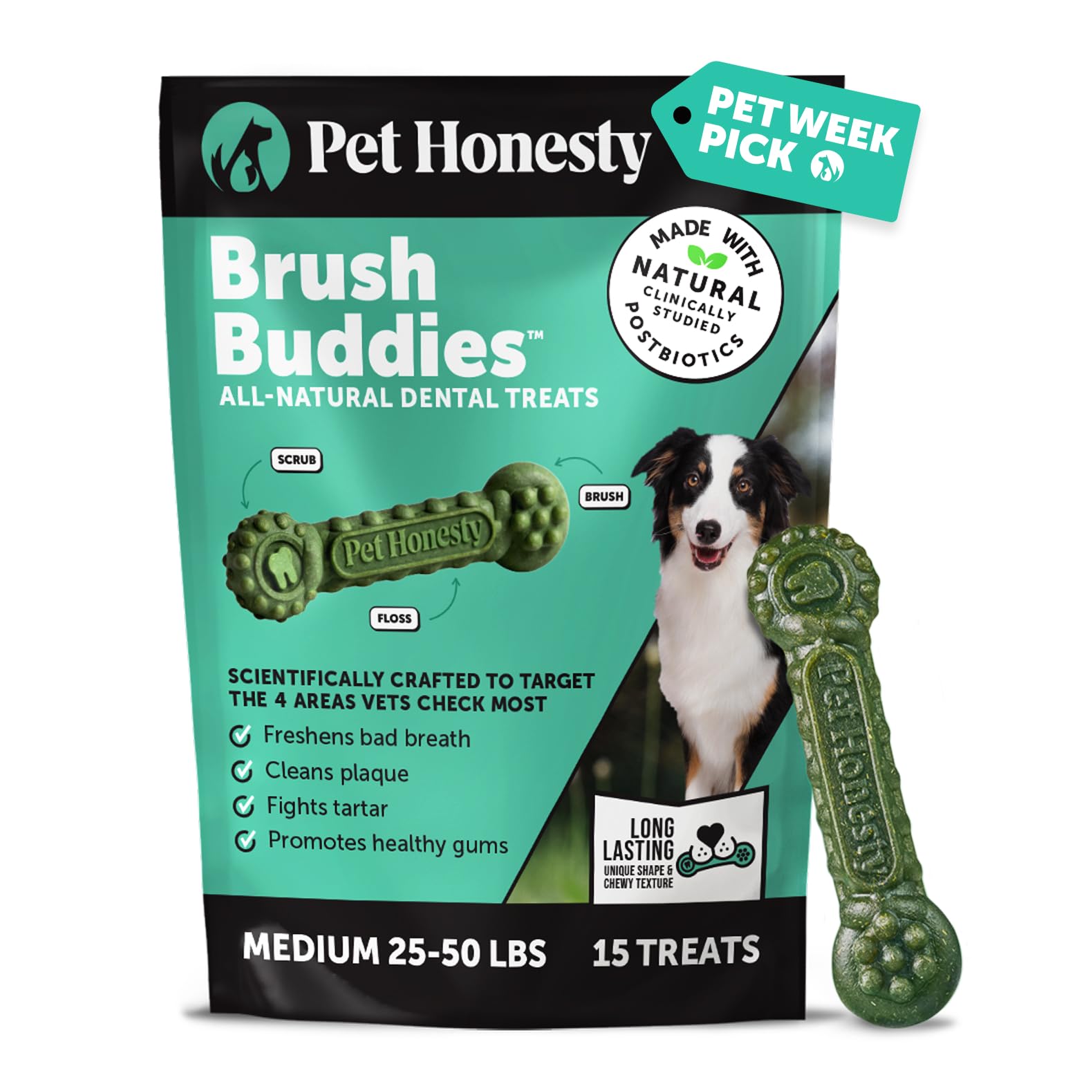 Pet Honesty Brush Buddies Dental Treats