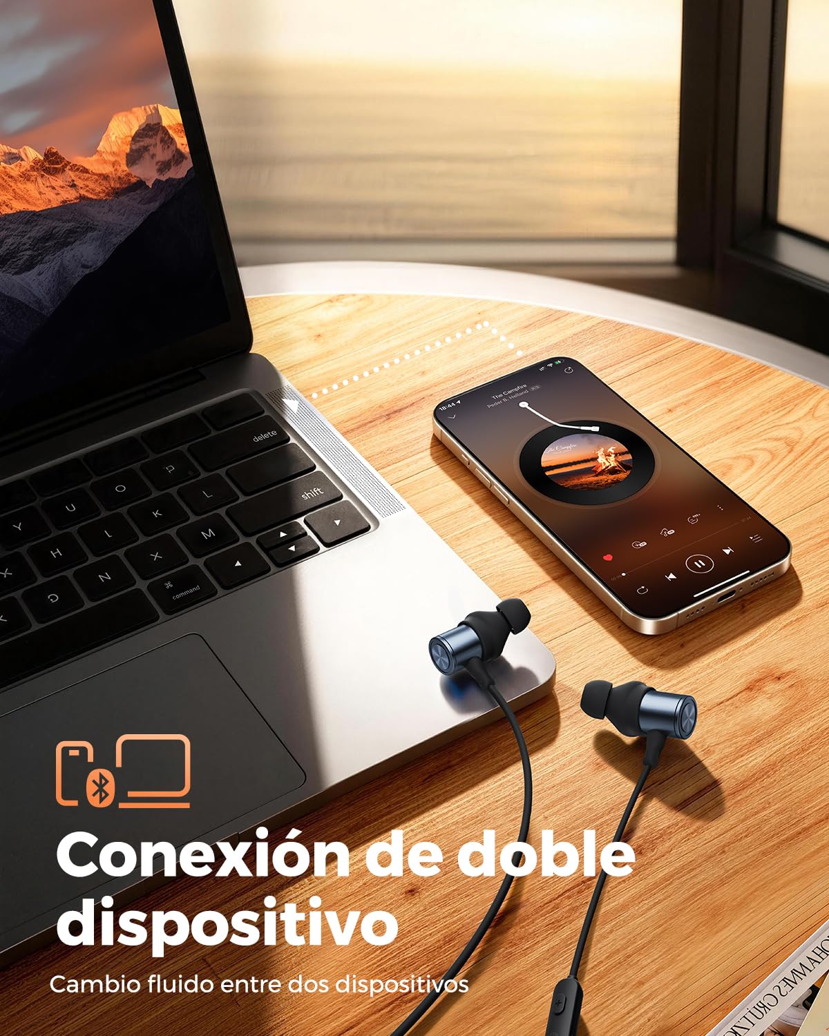 truefree HD-200 Auriculares Inalámbricos Deportivos In-Ear, IP67, 20H | Bluetooth 6.0 Neckband con Micrófono y Control de Cable, Cancelación de Ruido AI, Sonido 360 y Auriculares Magnéticos