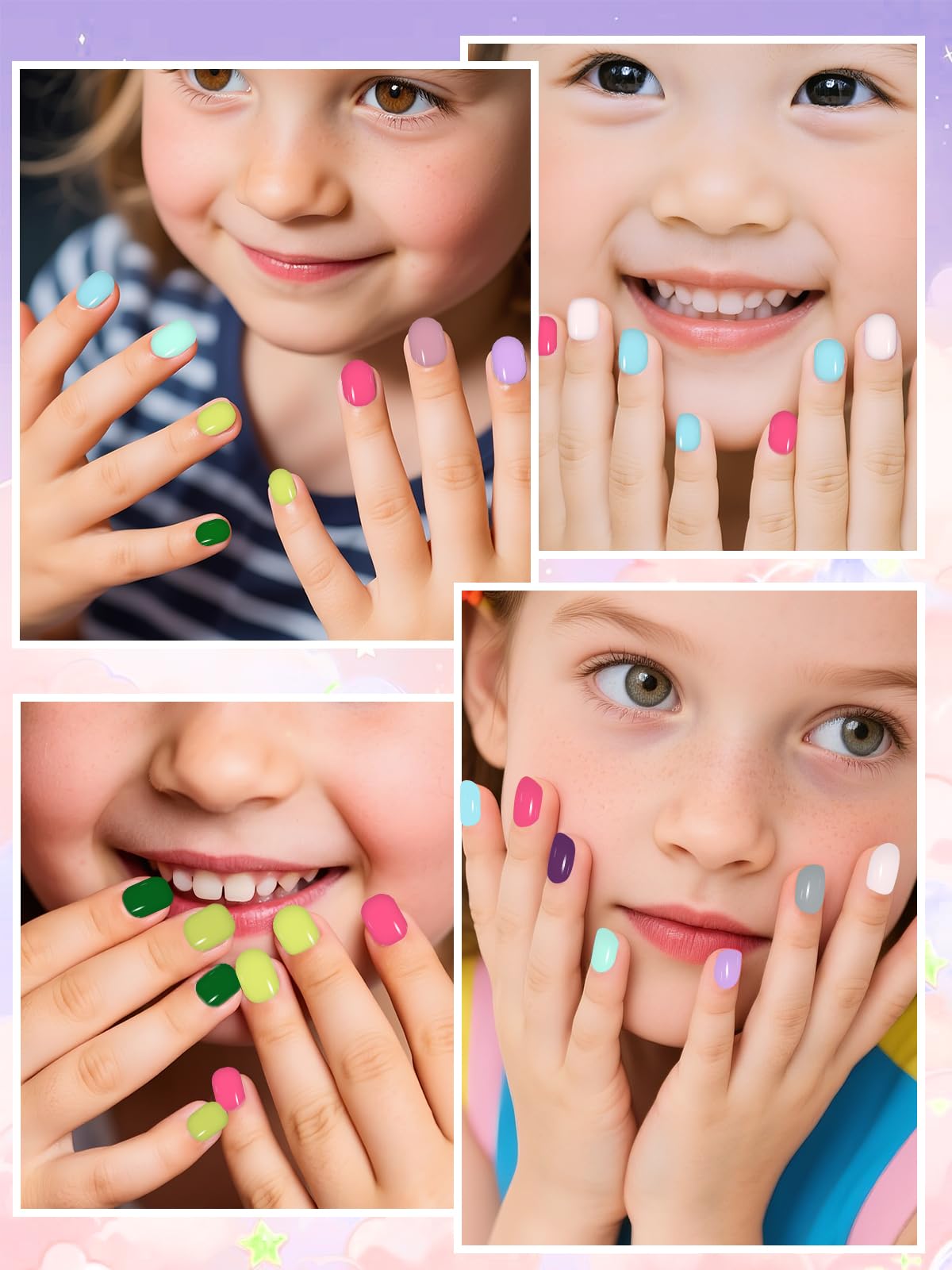 576 Pieces Kids Short Glossy Press on Nails - Image 4