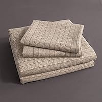 Vista 7 de INFLAG Funda de edredón tamaño individual, juego de ropa de cama a rayas de 3 piezas, 100% microfibra de lujo, suave, 1 funda de edredón de 66 x 90