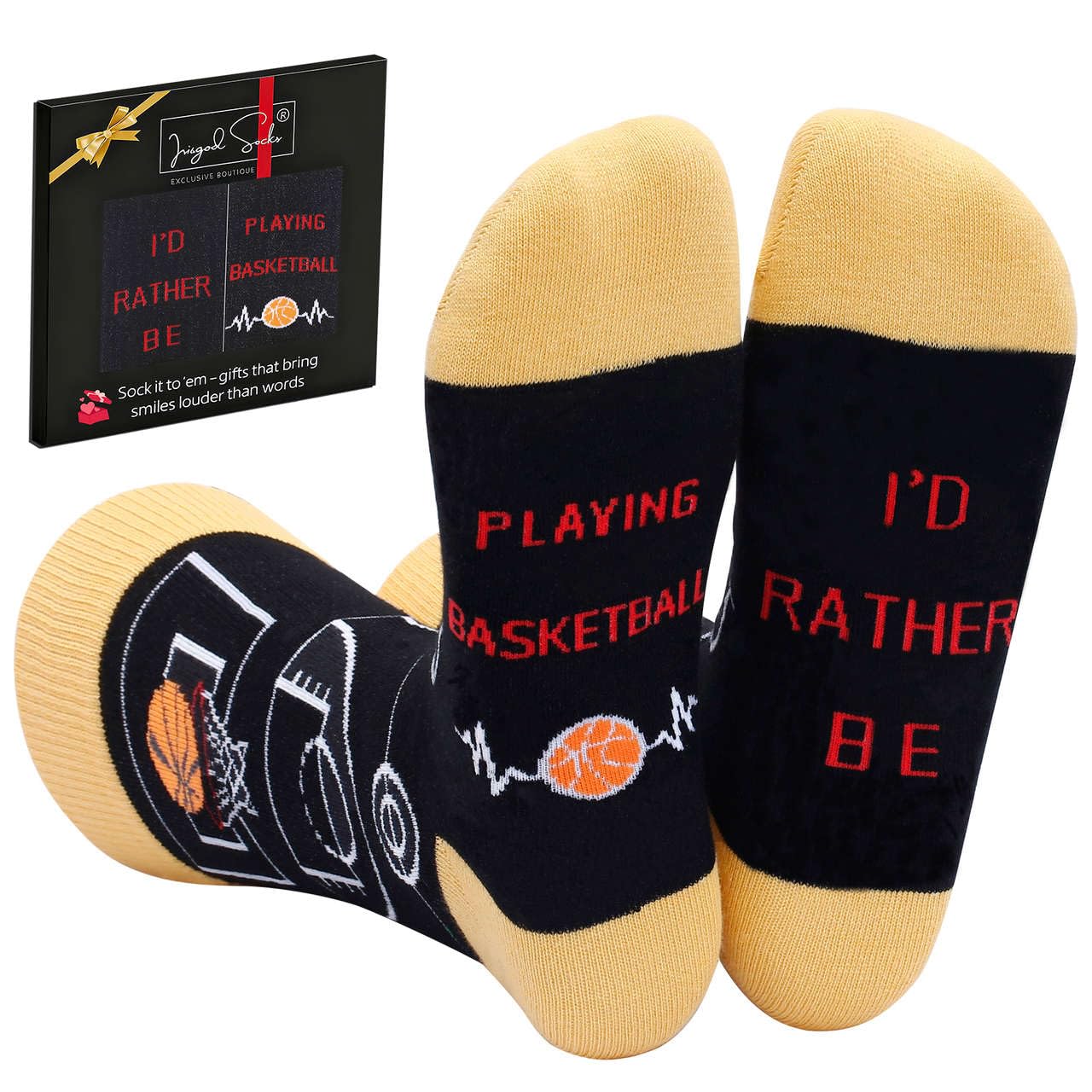 IRISGOD I'd Rather Be Funny Dress Socks for Men and Women Humor Joke Gifts