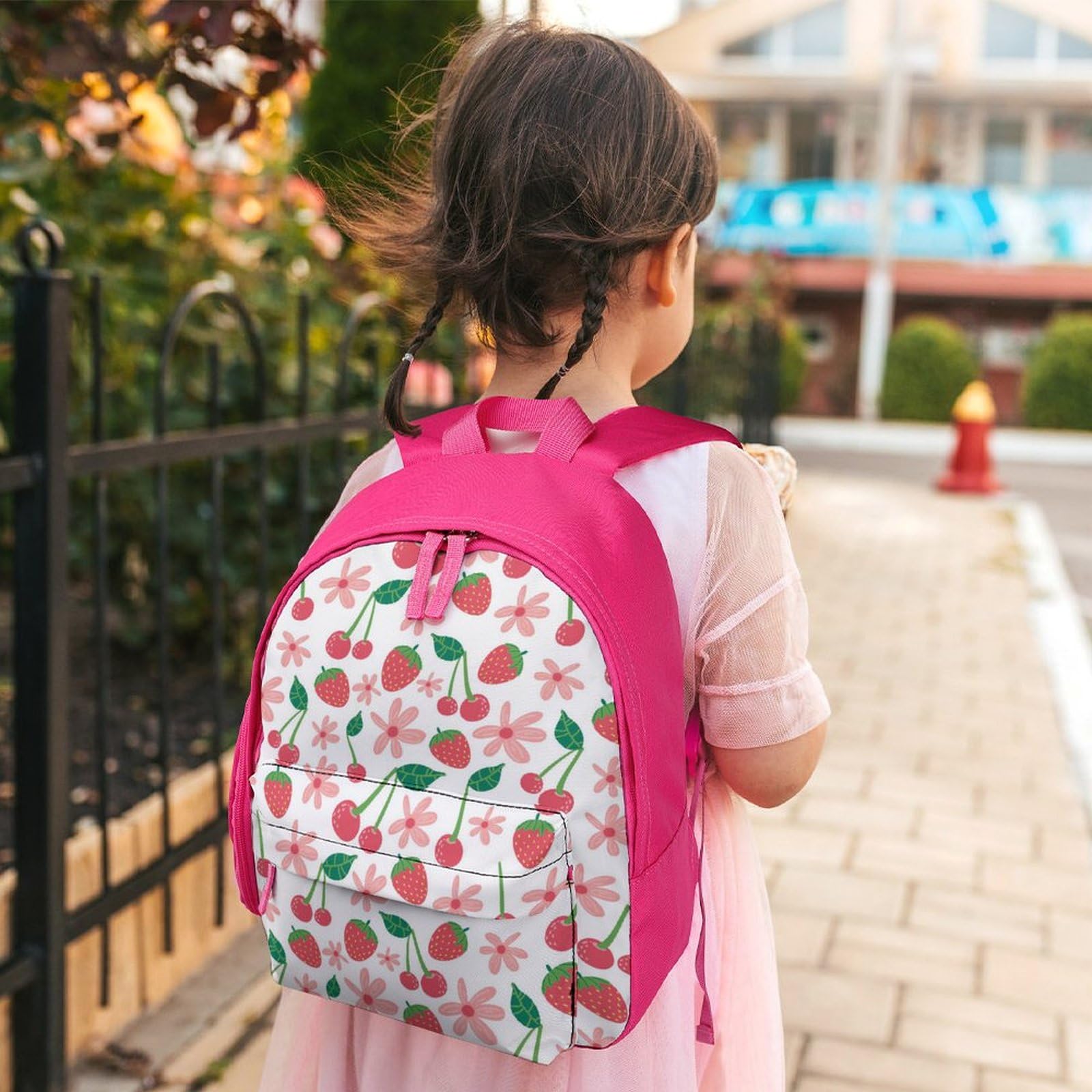 Amazon.co.jp: 子供リュック いちご柄 苺柄 イチゴ柄 キッズ