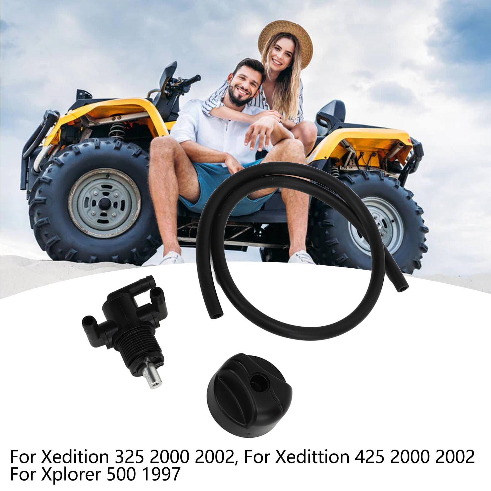 Haofy 3-drożny zawór odcinający zbiornik paliwa przełącznik z przewodem paliwowym do Polaris ATV Sportsman 335 325 330 400 500 600 700. Przełącznik zaworu odcinającego paliwo