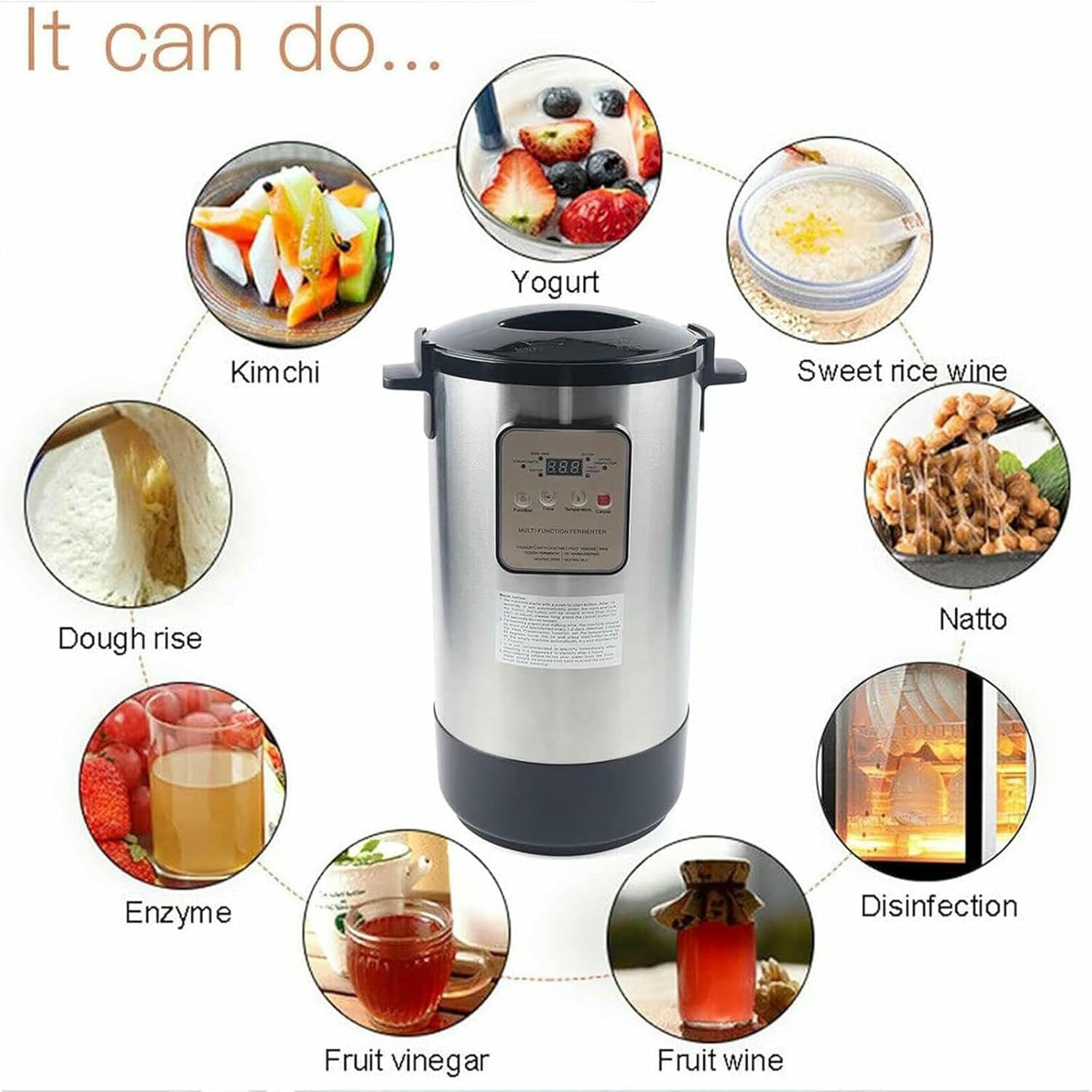 Tanque De Fermentación Completamente Automático, Máquina De Fermentación Enzimática De Yogurt, Máquina De Fermentación De Yogurt De Frutas Caseras, Máquina De Fermentación Comercial ~/
