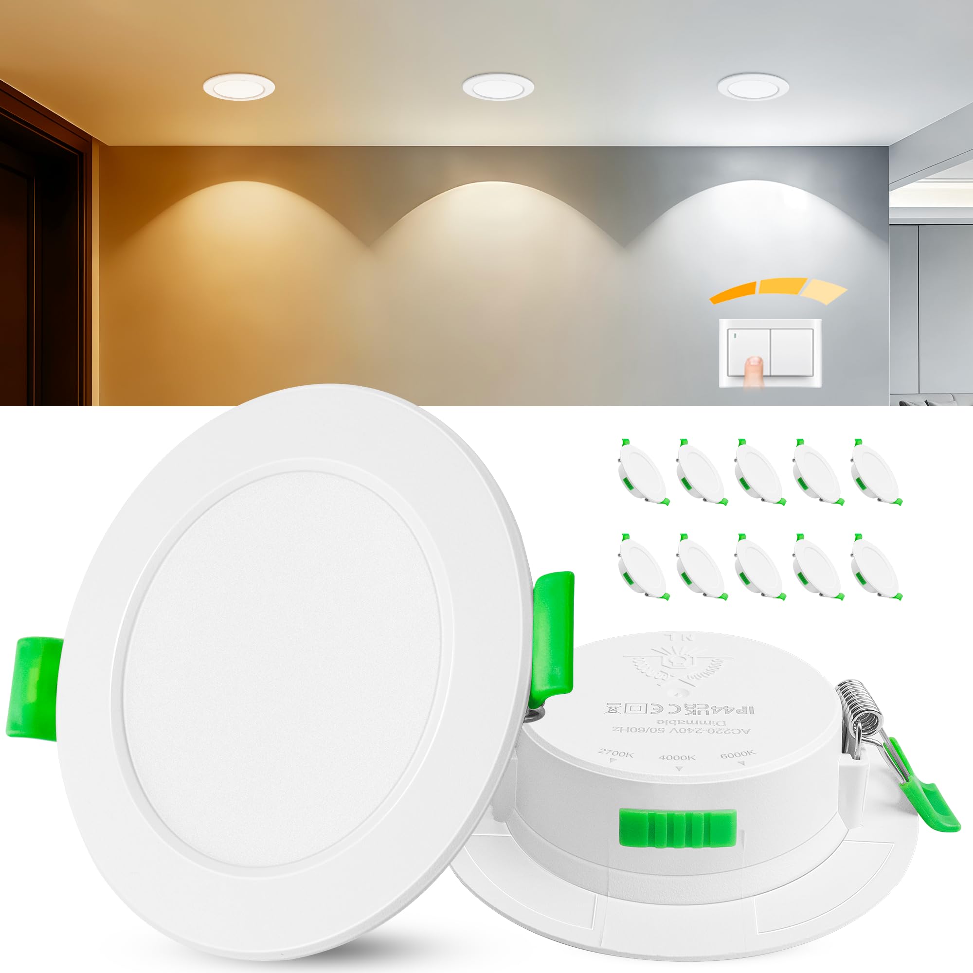 Laiebri LED Einbaustrahler 230V E106CAW