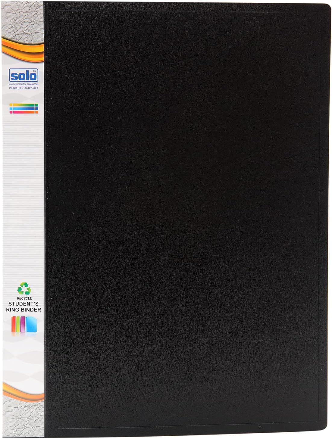 - Solo 2-D A4 Ring Binder File Folder, Office Document Organizer with Inside Pocket, Presentation Display Plastic File for Certificates, Portfolio, Papers & Projects (Black)
