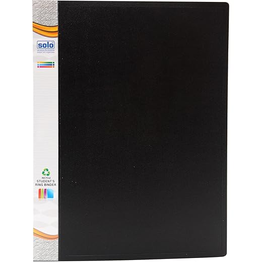 A4 Ring Binder File Folder - Black