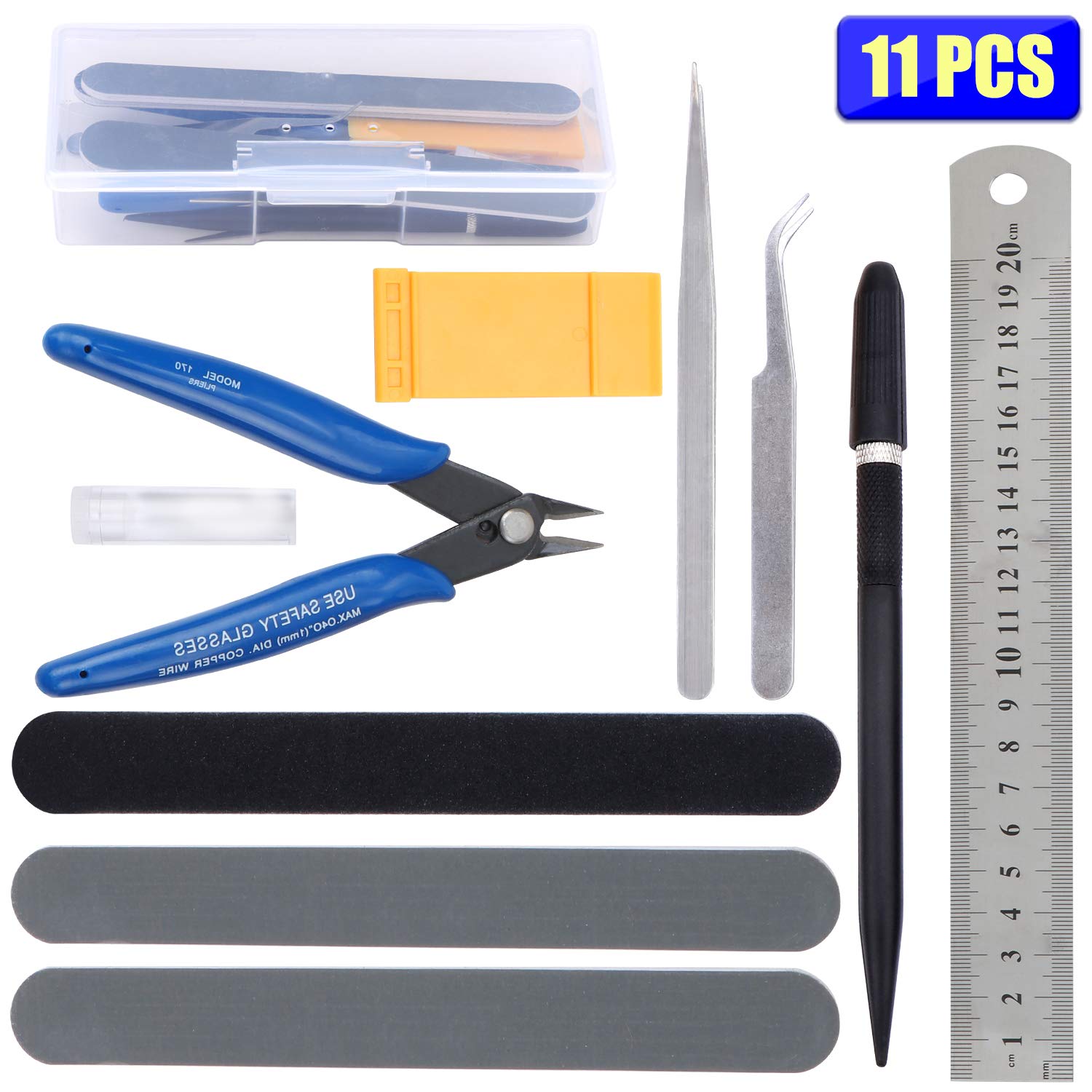 11PCS Gundam Modèle Outils Kit, Hobby Building Craft Set pour la Construction du modèle de Base réparation et la Fixation