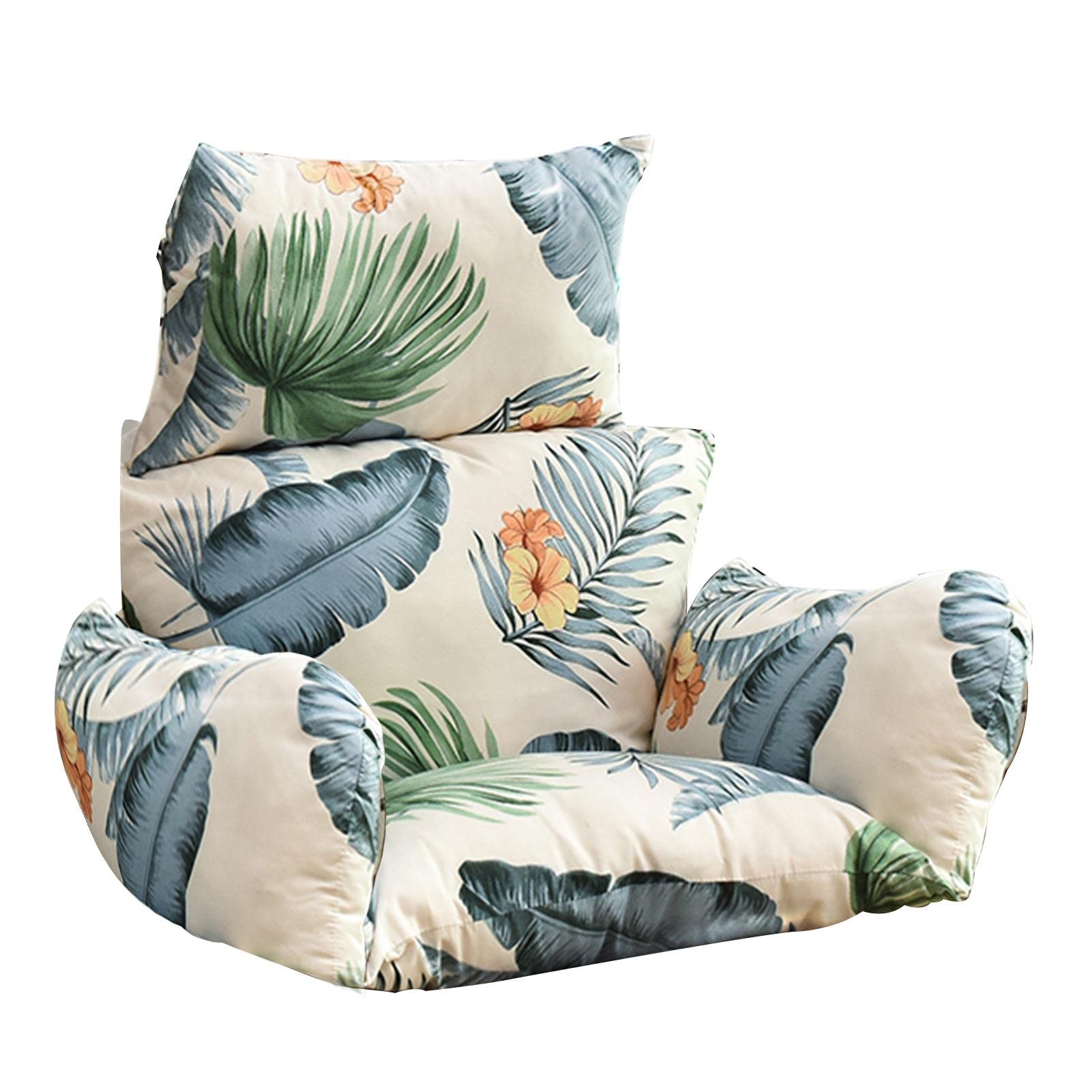 Cojín para silla colgante, cojín para silla colgante, cojín para silla doméstica, para interior y exterior, cojín de columpio para el tiempo libre, cojín lavable para el patio, para colgar en el huevo