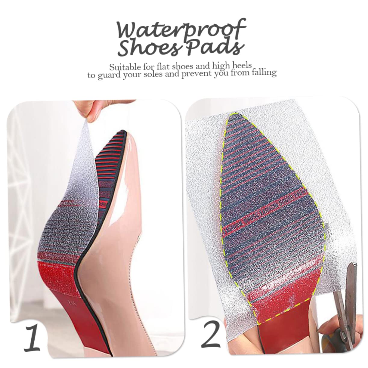 Healeved 4 Set Di Adesivi Per Scarpe Per Suole Pellicola Autoadesiva Per Suole - Adesivi Per Suole Cuscinetti Per Scarpe Resistenti All'usura in Pvc 2 * 4