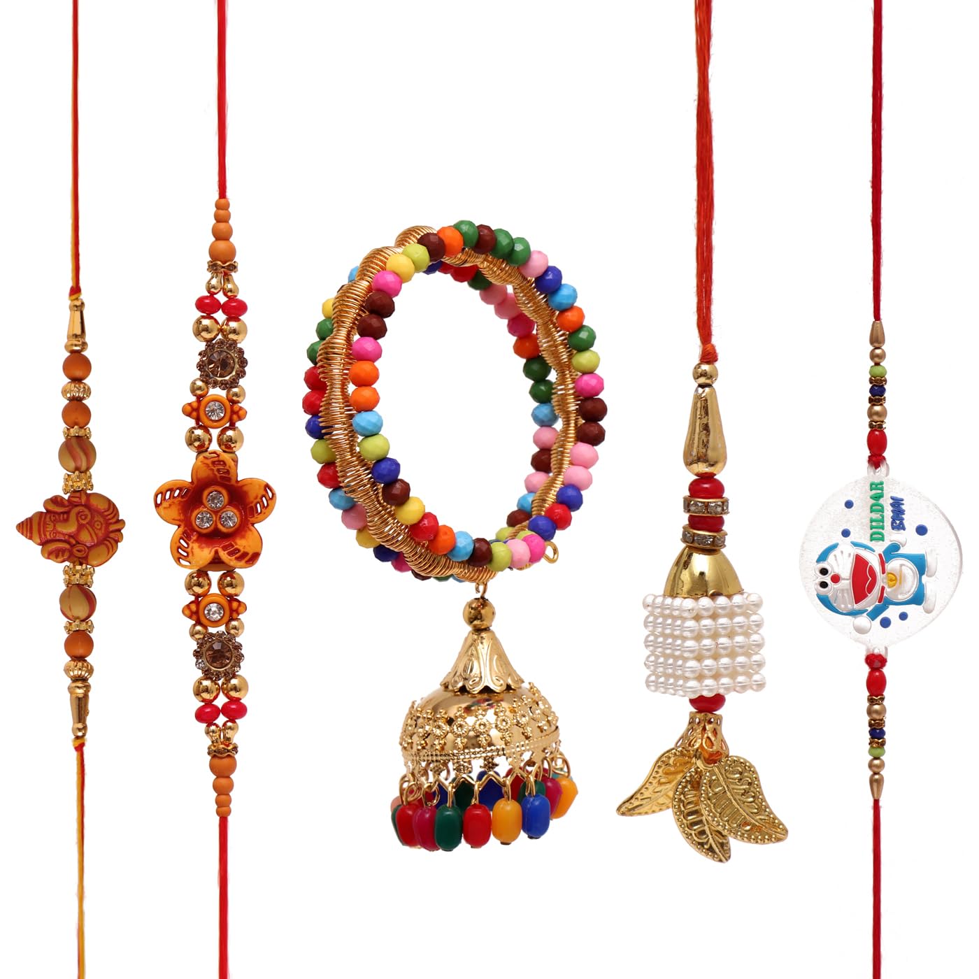 togline Rakhi Set of 5 for Brother Bhabhi and Kids, Kada Rakhi, Kids Rakhi, Flower Rakhi, Ganesha Rakhi, Lumba Rakhi for Rakshabandhan (B0CG3HD1TH) Amazon Price History, Amazon Price Tracker