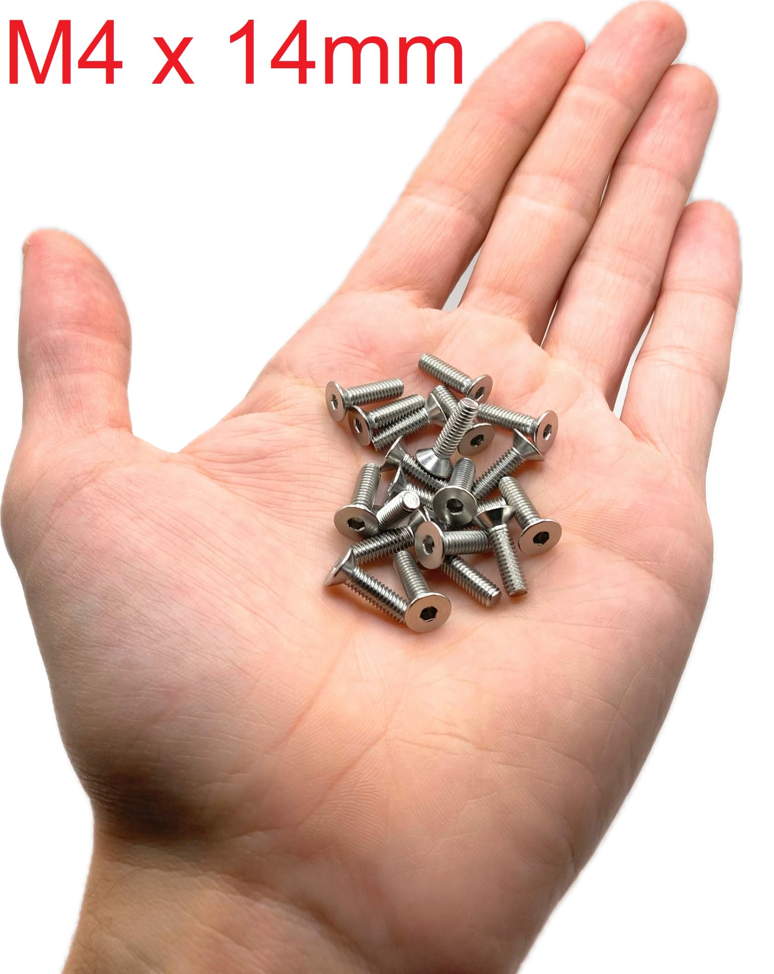 Screws M4 x 14 mm, countersunk head BTR made of A2 stainless steel, diameter 4 x 14 mm, M4 x 14 mm - Image 2