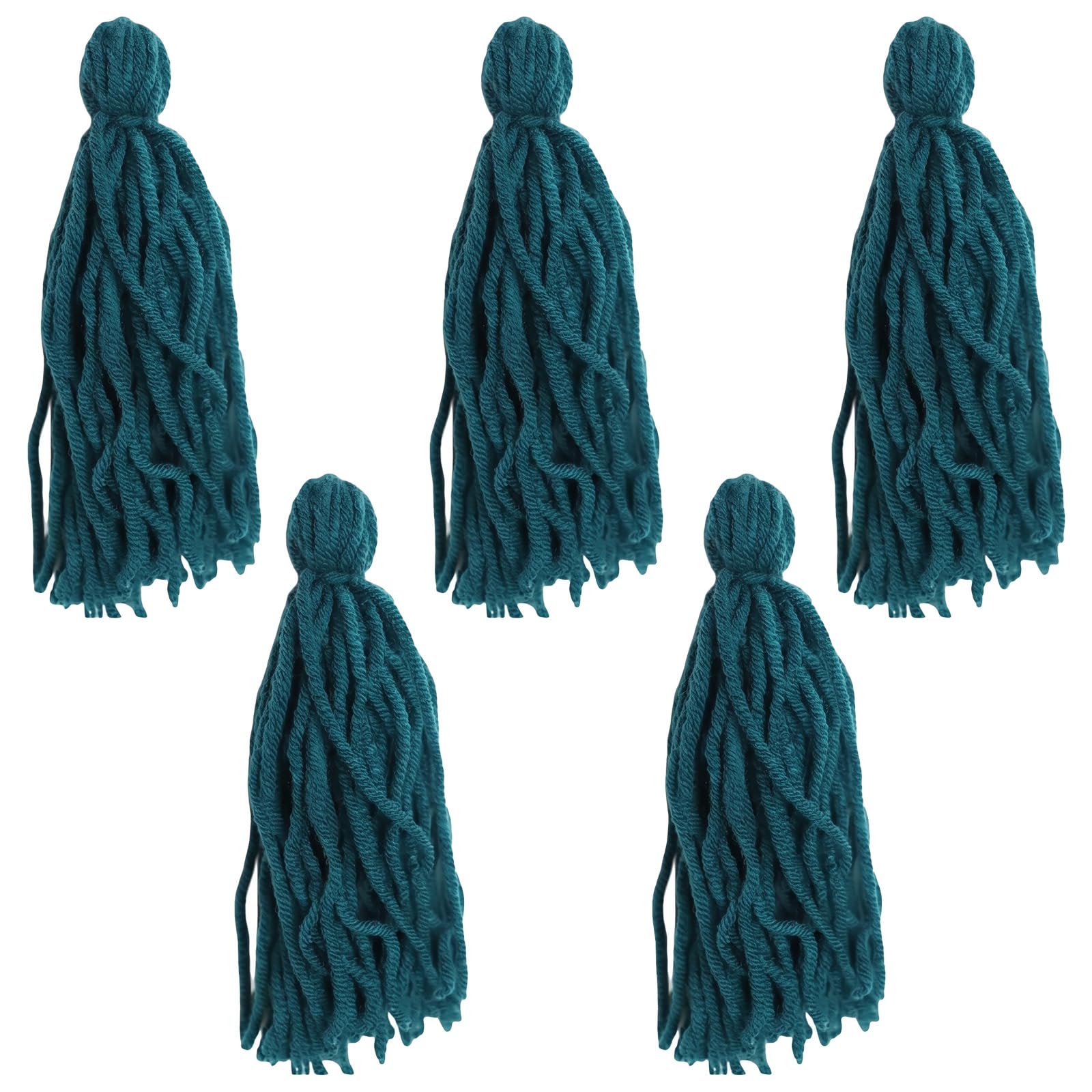 Shentu Safe Egg Laying Hideout Spawning Mop, 5 Pack Dark Green Fish Tank Breeding Tassels to Prevent Egg Loss, High Density Yarn Strands for Aquarium Angelfish Betta Roe Attachment, 12cm