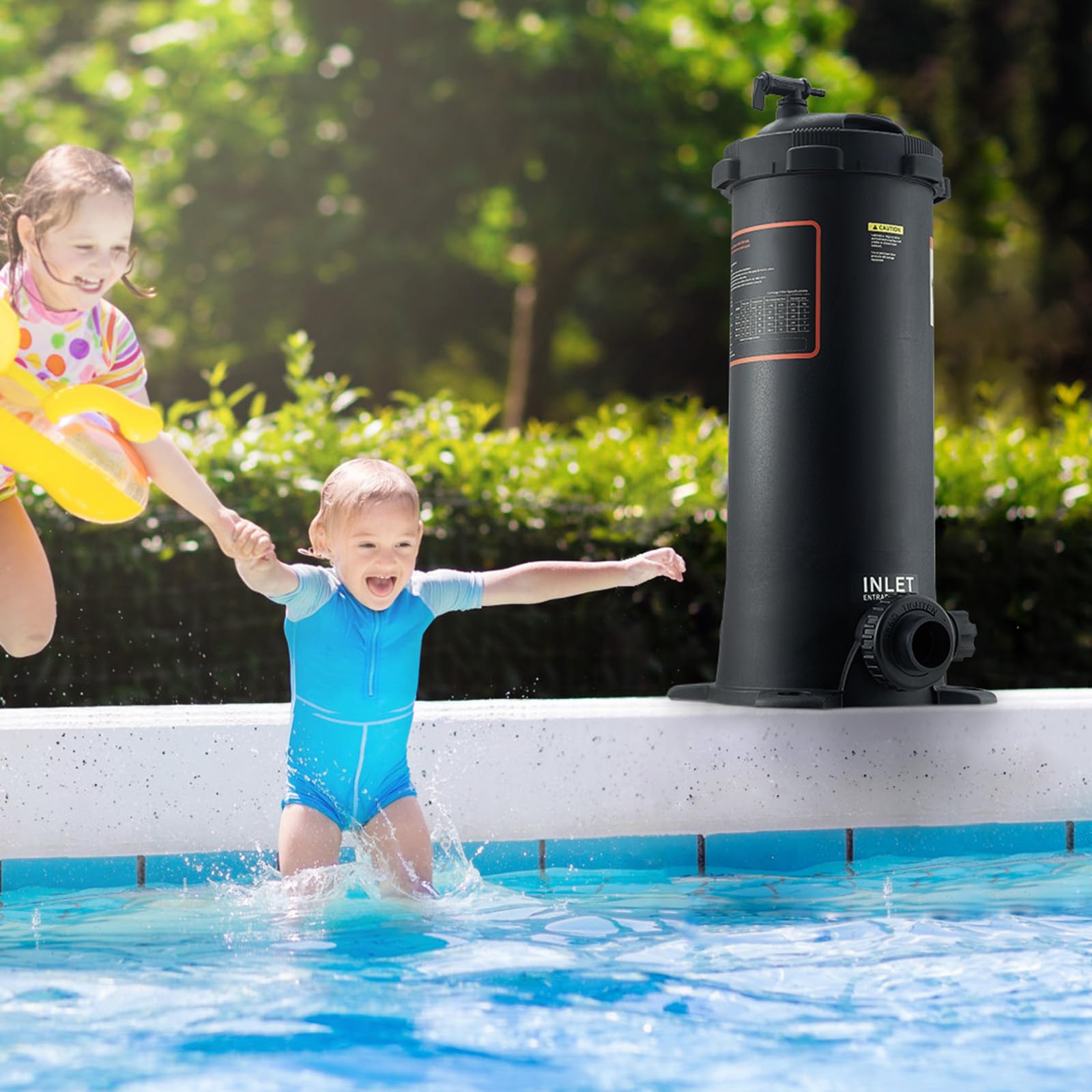 VEVOR Wkład filtra basenowego, 4,6 m2 filtr do basenu wewnętrznego, system filtracji nad ziemią z filtrem ulepszonym i szczelną obudową, do jacuzzi, spa, nadmuchiwanego basenu