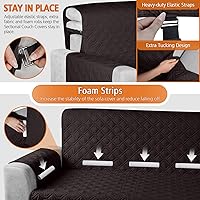 Vista 5 de VANSOFY Fundas de sofá modulares mejoradas, 100 % impermeables, en forma de L, funda reversible para sofá seccional, funda protectora para muebles