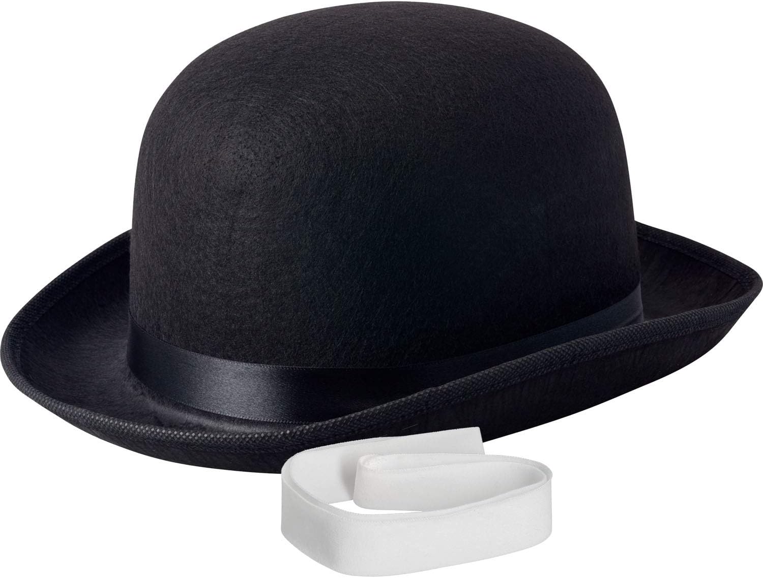 Fedora Gangster Hat, Black Pinched Hat Costume Accessory + White Band