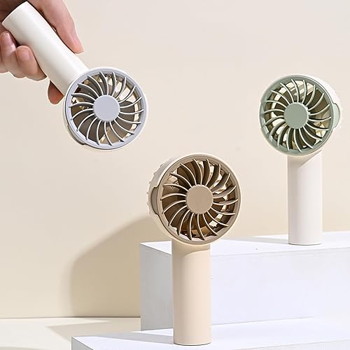 Miniatura 2 de Mini ventilador de mano portátil recargable, 3 velocidades de refrigeración personal USB, ventilador de viaje ligero de bolsillo para verano,