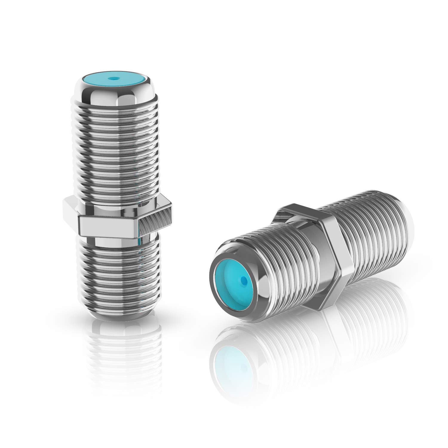 Exclusive F81 Coaxial Cable Connector 3GHz F-Type RG6 Cable Extension Adapter，Extension Cable Plug Adapter (5 Pack)