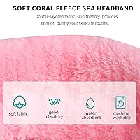 Vista 2 de WSYUB - 3 piezas de diadema de spa, diadema de maquillaje para lavar la cara, diademas con lazo para mujeres, diademas esponjosas para el cuidado