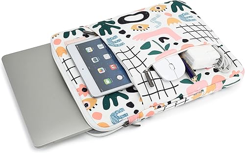 Miniatura 2 de SANFAN Funda protectora de 360 para laptop con 2 bolsillos, funda para laptop con asa y correa de equipaje para MacBook Pro de 16 pulgadas y 15 a