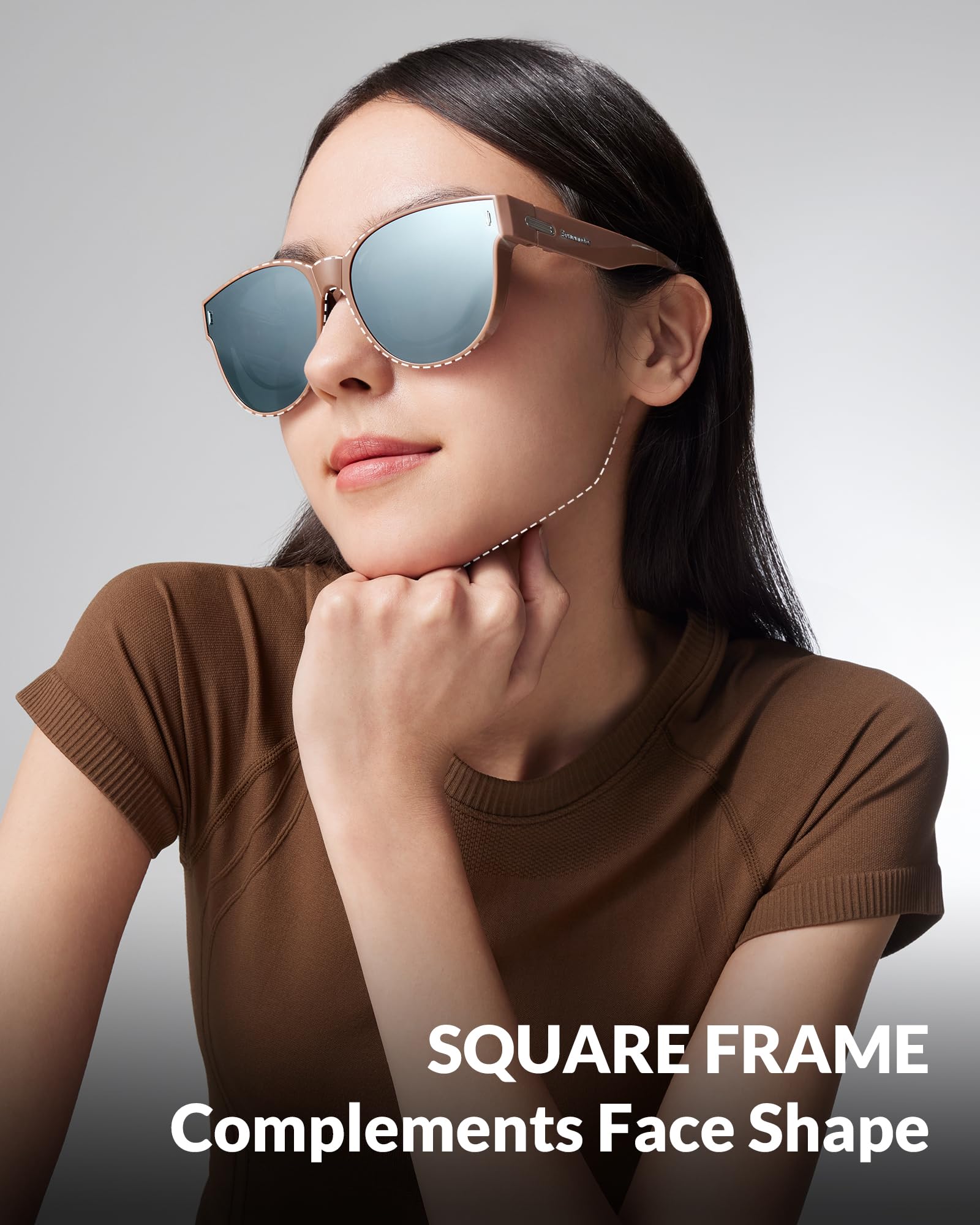 BENEUNDER Polarisierte Sonnenbrille für Damen und Herren, leichte, faltbare Sonnenbrille für Kurzsichtigkeit