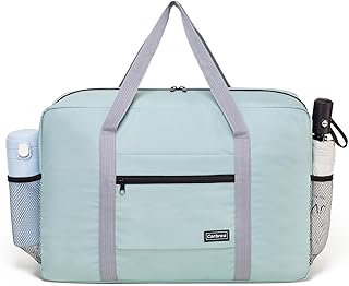 Personal Item Bag for Airlines - Foldable Travel Bag 18x14x8 Small Duffle Bag for Spirit Frontier Weekender Overnight - Green