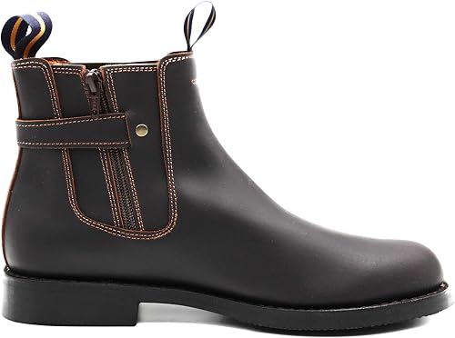 LAZO Y DUQUE - Botos Camperos de Valverde del Camino, fabricadas en piel,  cierre con hebilla y suela de goma, para: Hombre color: CUERO talla:38 :  Amazon.es: Moda