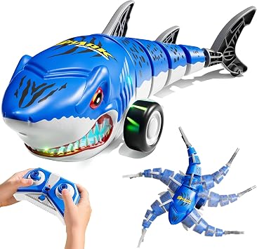 JUKUDAHU Remote Control Shark Toys for Kids Ages 5-7, Rc Car