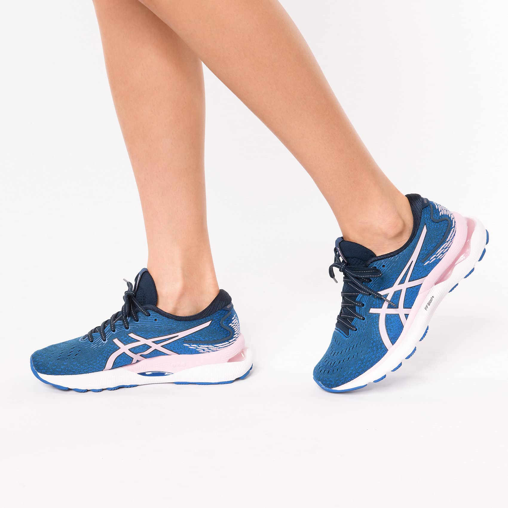Asics Nimbus 24 Buty do biegania Szosowego dla Kobiet Niebieski Róowy 40 EU