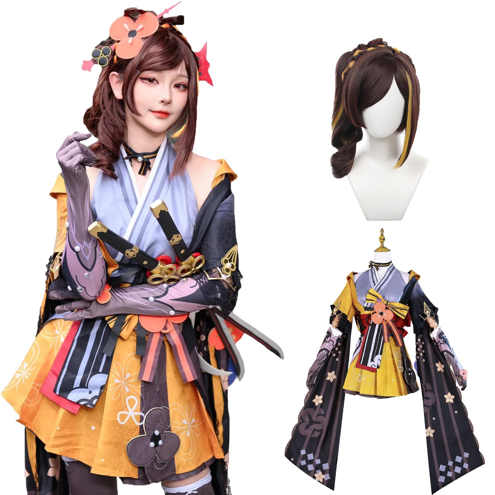 Fiamll Kenshin Focalors Cosplay Costume Outfit Characters Uniform Dress Full Set Halloween Dress Up Suit with Wig Hat
