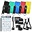 WIKDAY Exercise Resistance Bands with Handles for Working Out, 150/200/250/300 Lbs Workout Bands Set with Door Anchor for Physical Therapy, Yoga, Pilates