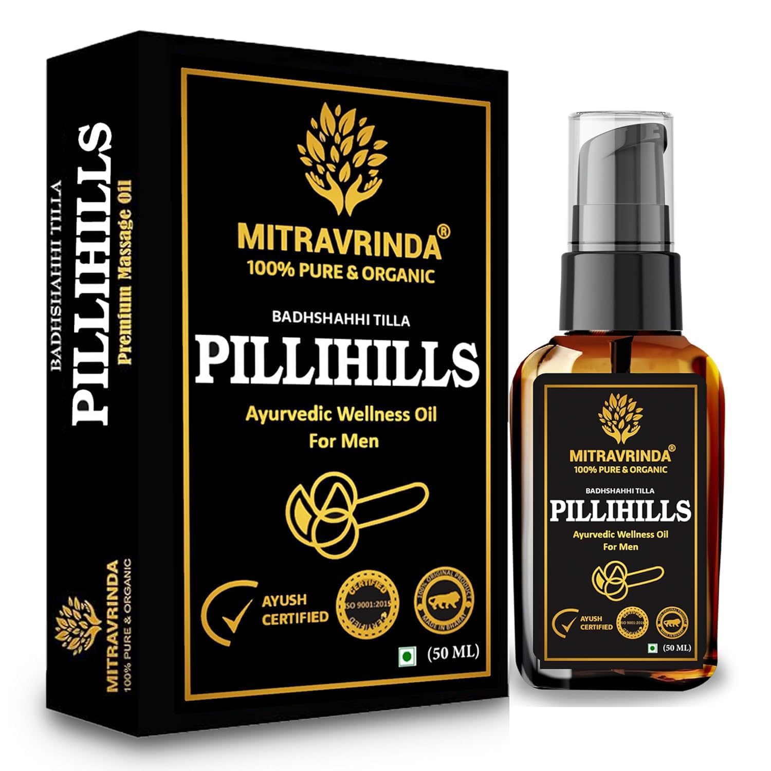 MITRAVRINDA Pillicock Lift Up Massage Oil for Men 50 ml, With Pure and Natural Ingredients aiphal, Malkangani | 50ML-image-10